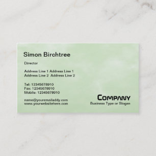 Sky Texture 01 - Light Green Business Card