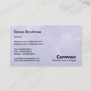 Sky Texture 01 - Light Purple Blue Business Card