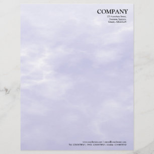 Sky Texture 02 Light Purple Letterhead