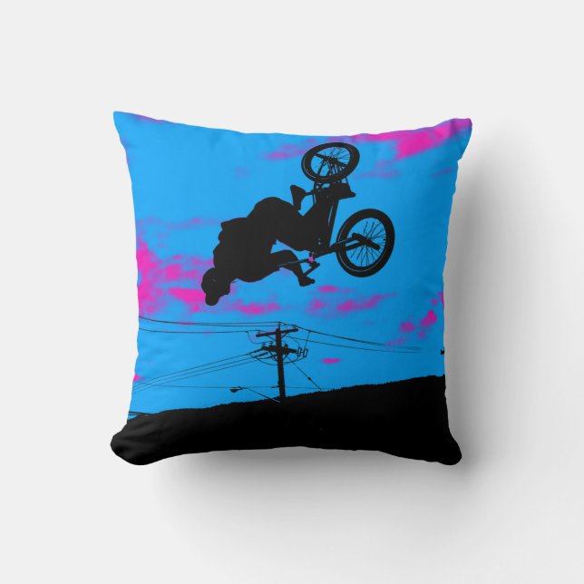 Sky Trekking - BMX Rider Cushion (Front)