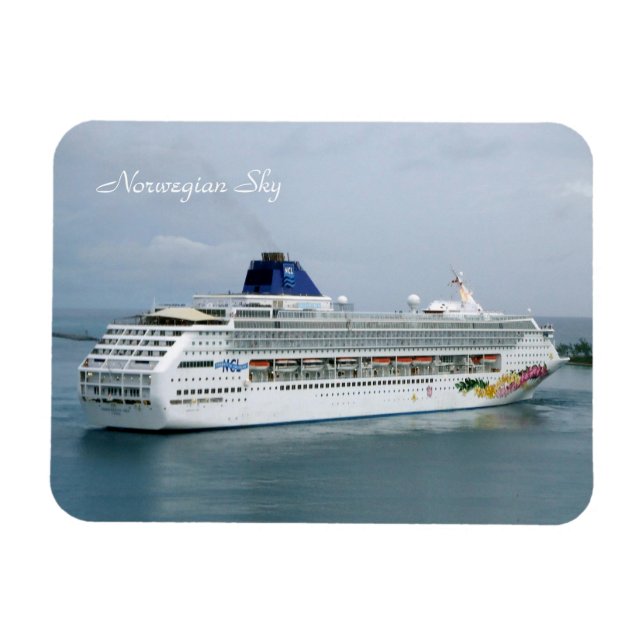 Sky Turning in Nassau White Text Magnet (Horizontal)