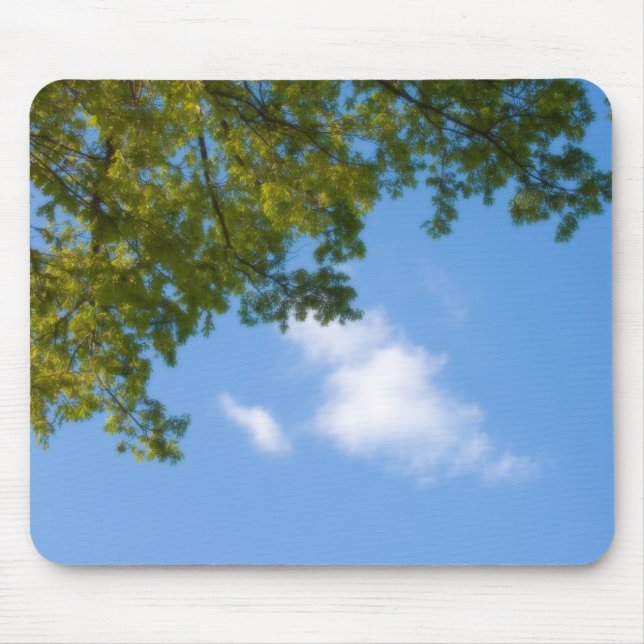 sky view with tree top mouse mat (Front)