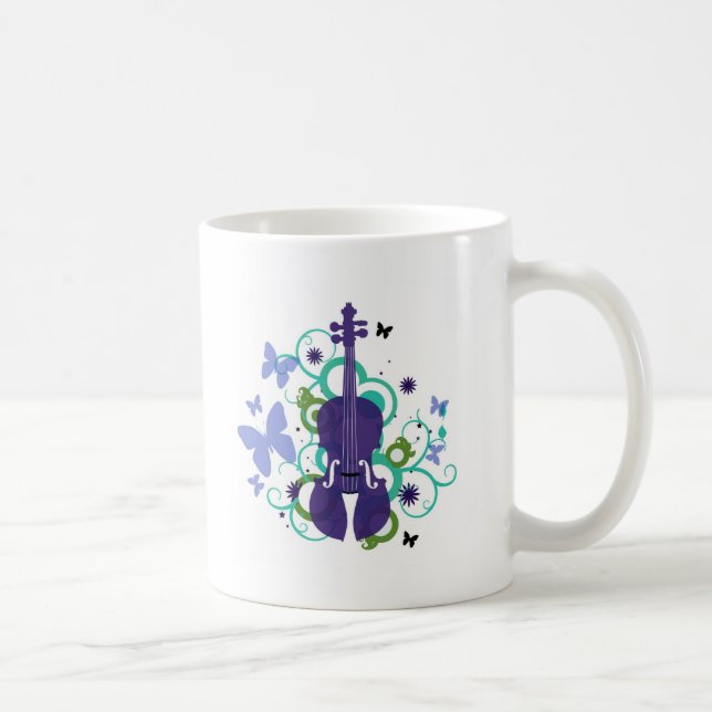 Sky Violin Design Coffee Mug (Right)