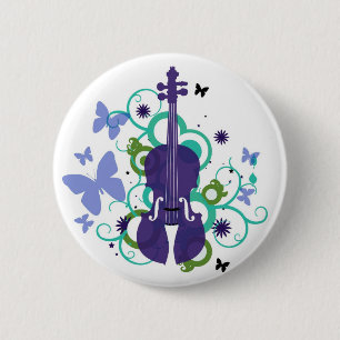 Sky Violins 6 Cm Round Badge