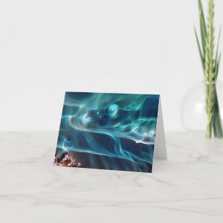 Sky warp blue swirling digital art for download thank you card