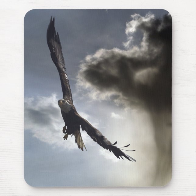 "Sky Warrior" Bald Eagle Gifts Mouse Mat (Front)