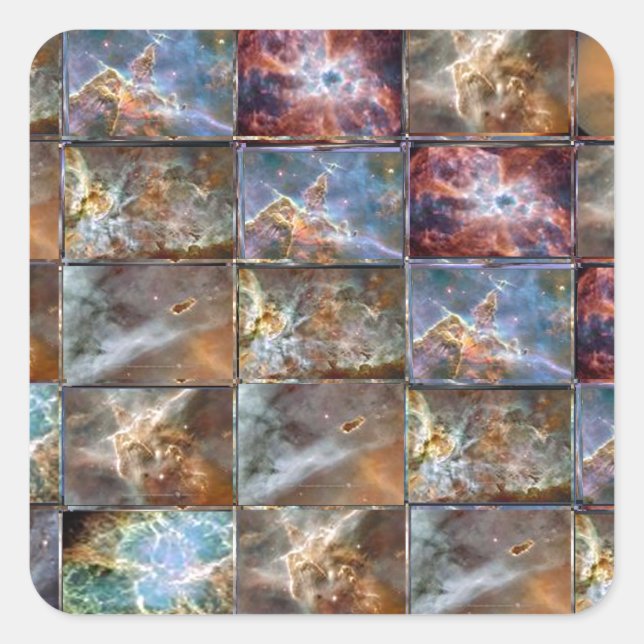 SKY Wave Tile Work Graphics Square Sticker (Front)