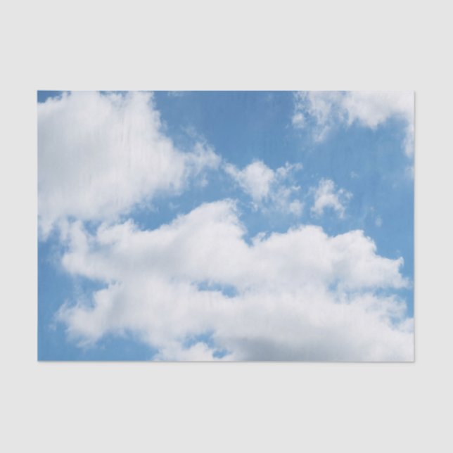 sky, weather, nature, white, blue, cloud, sunlight tissue paper (Front)