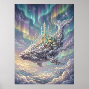 Sky Whale Crystal City Dream Poster