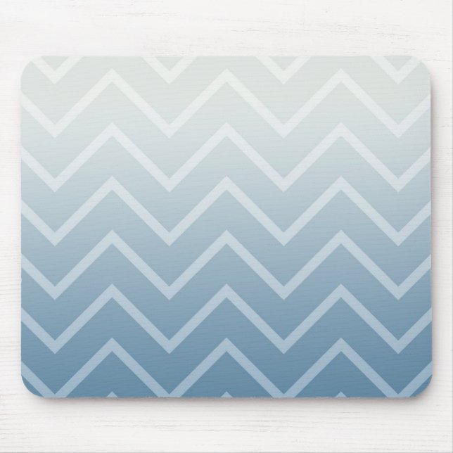 Sky White Chevron Mouse Mat (Front)