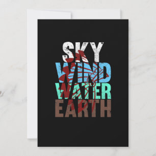 Sky Wind Water Earth Native American Day Support Thank You Card