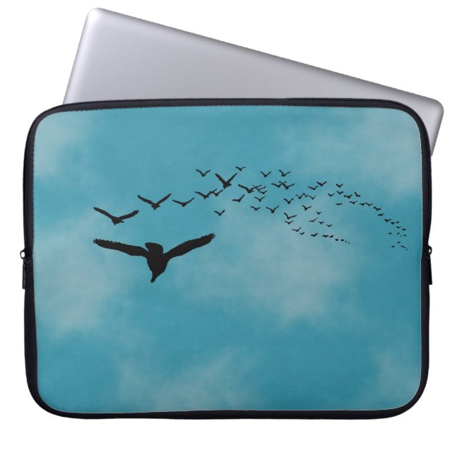 Sky with Birds Laptop Sleeve (Front)