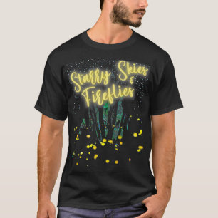 Sky With Fireflies Lighting Up Starry Skies And Fi T-Shirt