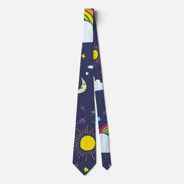 Sky with Sun and Rainbows Tie (Front)