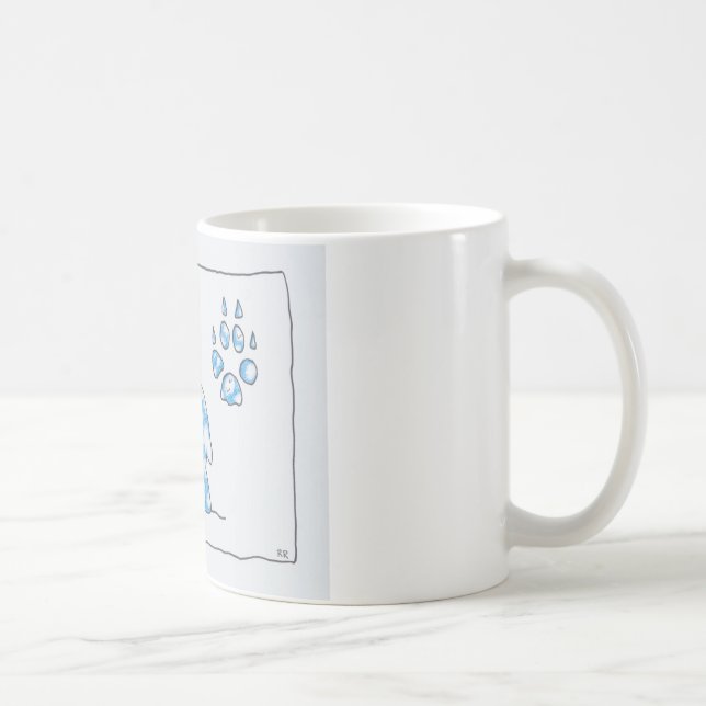 SKY WOLF ONE PAW LANDSCAPE by Ruth I. Rubin Coffee Mug (Right)