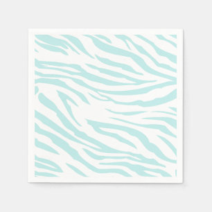 Sky Zebra Print Napkin