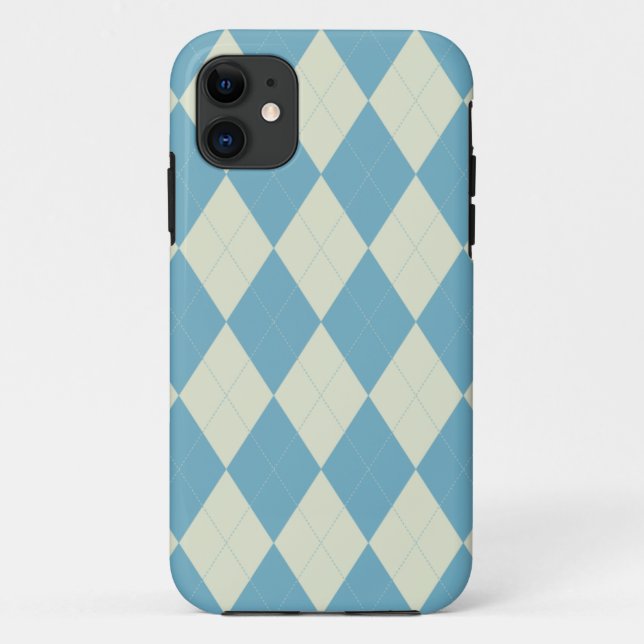 Skyblue and Mint Arglye iPhone 5 Case (Back)