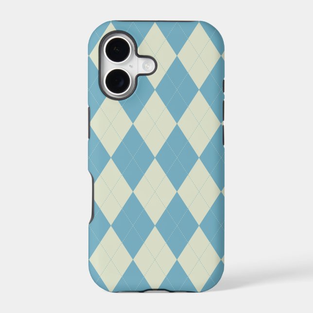 Skyblue and Mint Arglye iPhone 5 Case (Back)