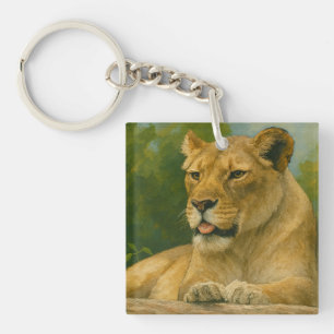 Skybound Grace – Lioness on the Ledge Key Ring