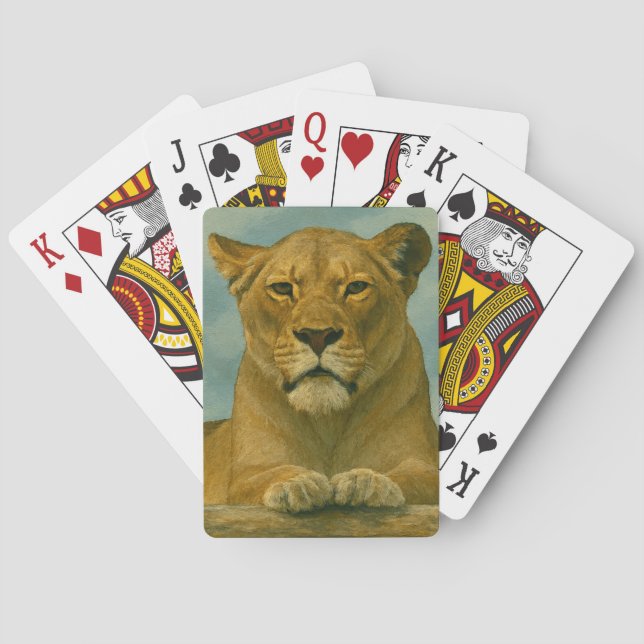 Skybound Grace – Lioness on the Ledge Playing Cards (Back)