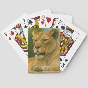 Skybound Grace – Lioness on the Ledge Playing Cards