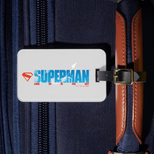 Skybound Superman Silhouette Luggage Tag (Front Insitu 4)