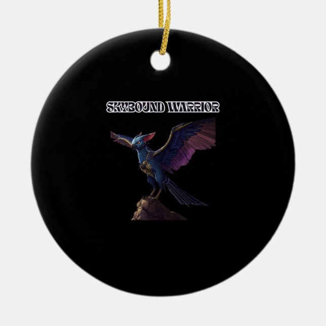 Skybound Warrior – Pandora Avatar Ikran Ceramic Tree Decoration (Front)