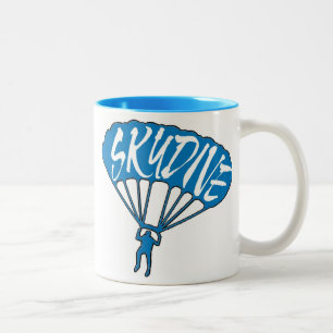 Skydive fanatic blue theme coffee mug