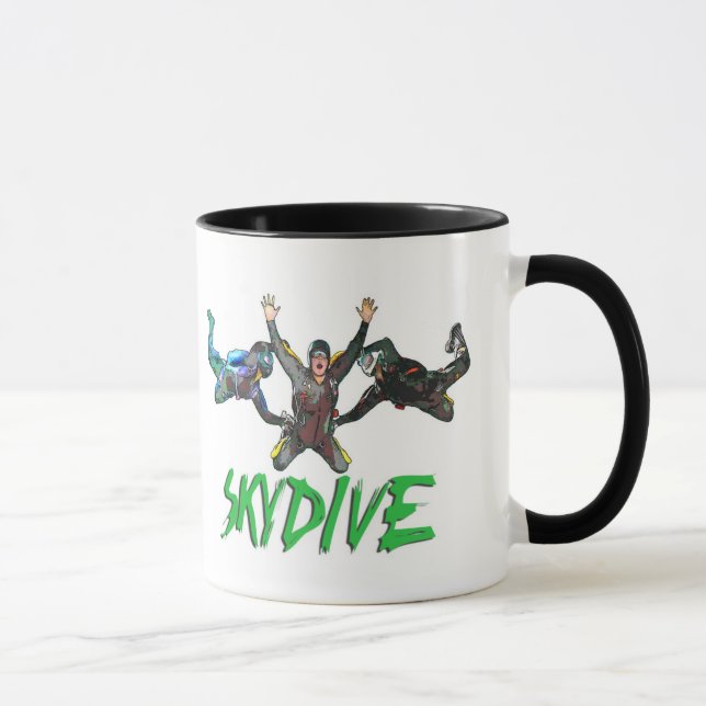 Skydive - Green Text Mug (Right)