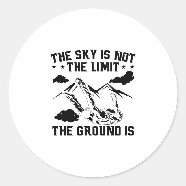 Skydive Hobby | Skydiving Parachute Gift Idea Classic Round Sticker (Front)
