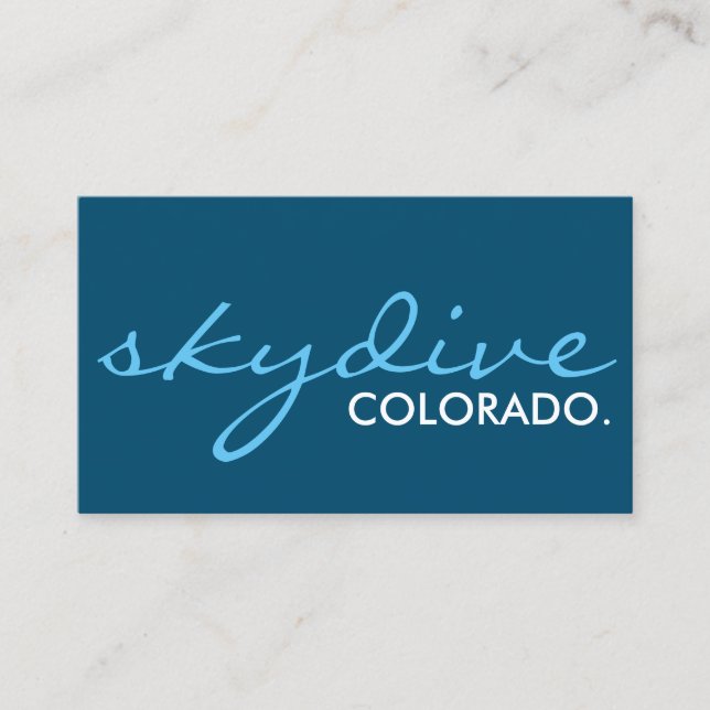 skydive locations. (colour customisable) business card (Front)