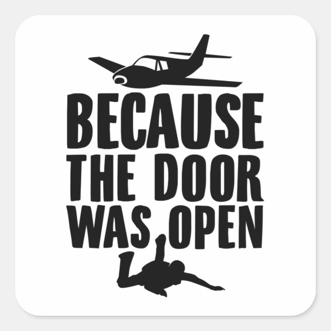 Skydive | Parachute Skydiving Skydiver Gifts Square Sticker (Front)