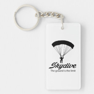 Skydive the Ground Is The Limit Key Ring