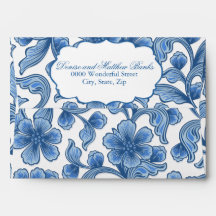 Skydiver and  Omphalodes Blue  Envelope