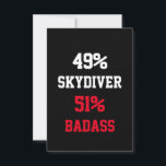 Skydiver Badass Card<br><div class="desc">Funny and awesome birthday gift for mothers day,  fathers day,  christmas,  for mum,  dad,  lover,  husband and wife</div>