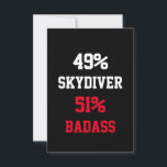 Skydiver Badass Card<br><div class="desc">Funny and awesome birthday gift for mothers day,  fathers day,  christmas,  for mum,  dad,  lover,  husband and wife</div>