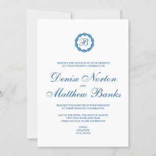 Skydiver Blue Invitation