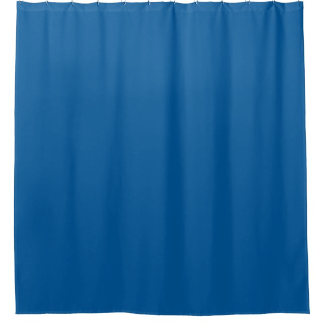 Skydiver Blue, Solid Colour Royal Blue Shower Curtain (Front)