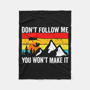 Skydiver Dont Follow Me I Do Stud Things Skydivi  Fleece Blanket
