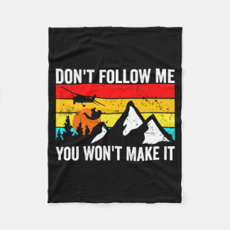 Skydiver Dont Follow Me I Do Stud Things Skydivi  Fleece Blanket