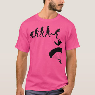 Skydiver Evolution Funny Skydiving Parachuting Sky T-Shirt