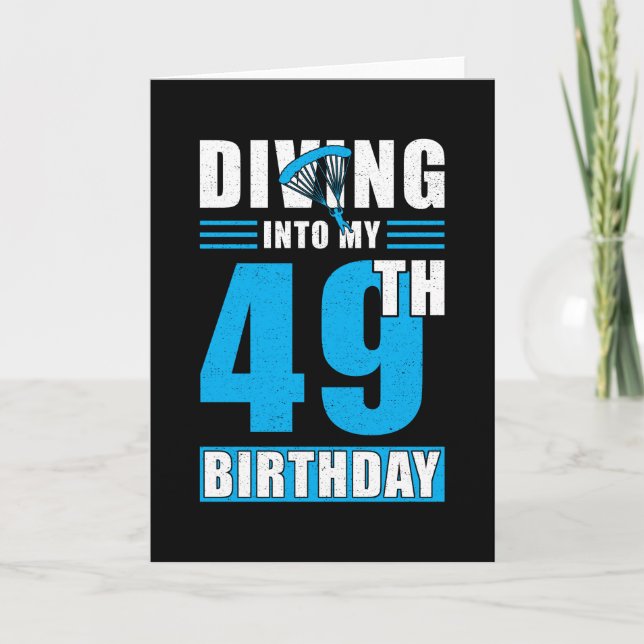 Skydiver Gift 49th Birthday Card (Front)