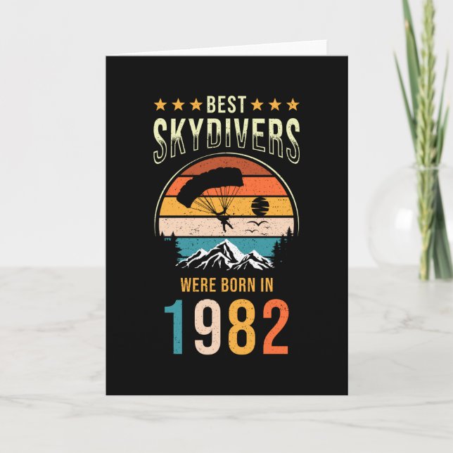 Skydiver Gift born 1982 Card (Front)