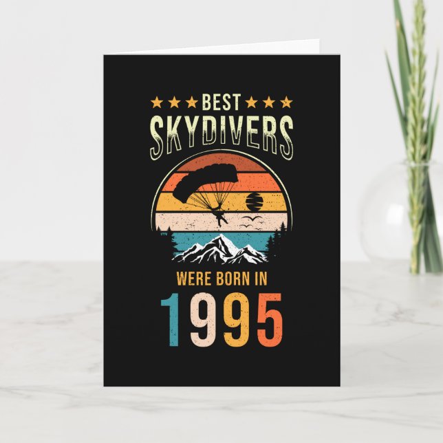 Skydiver Gift born 1995 Card (Front)