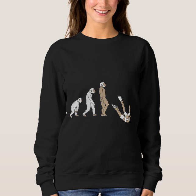 Skydiver Inspired Gifts Funny Skydiving Evolution  Sweatshirt (Front)