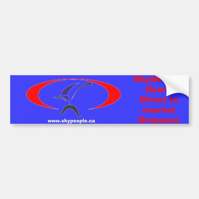 Skydiver on Board Bumper Sticker (Front)