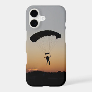 Skydiver Parachute at Sunset Sky Diver