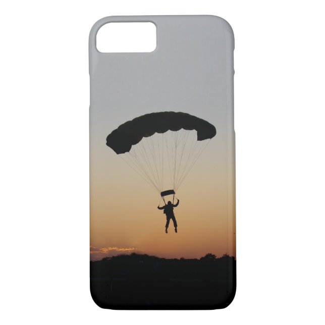 Skydiver Parachute at Sunset Sky Diver Case-Mate iPhone Case (Back)