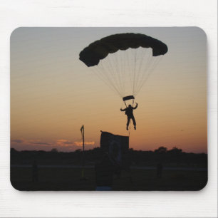 Skydiver Parachute at Sunset Sky Diver Mouse Mat
