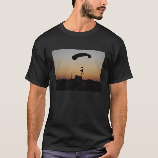 Skydiver Parachute at Sunset Sky Diver T-Shirt (Front)